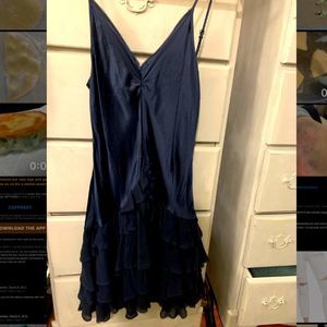 maje 100% silk navy dress